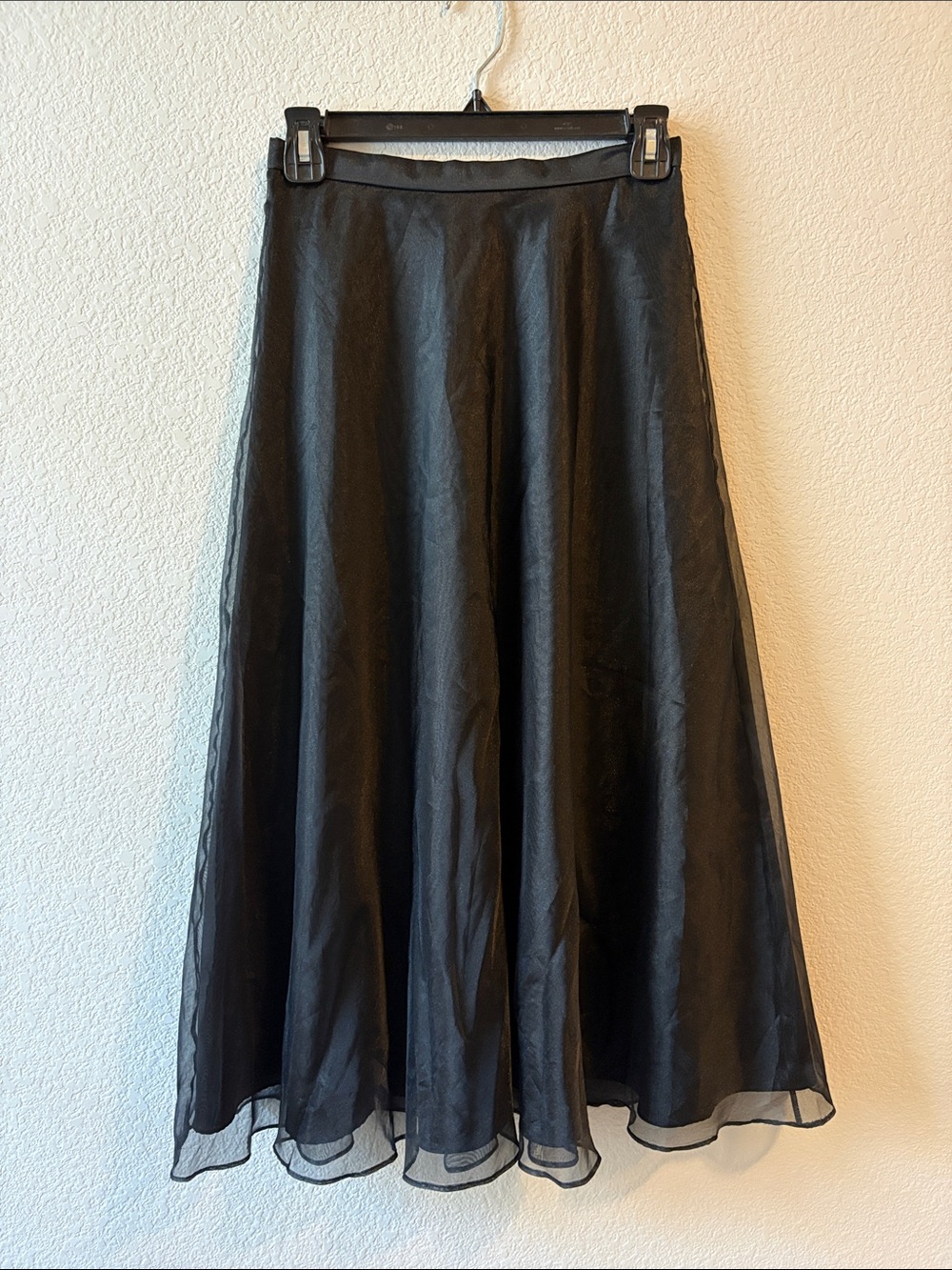 David's Bridal Black Midi A-Line Skirt